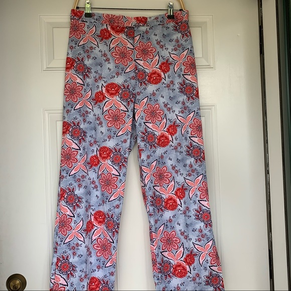 •Alanni By Donny Brook• Floral Cropped Pants - 12 - Picture 1 of 9